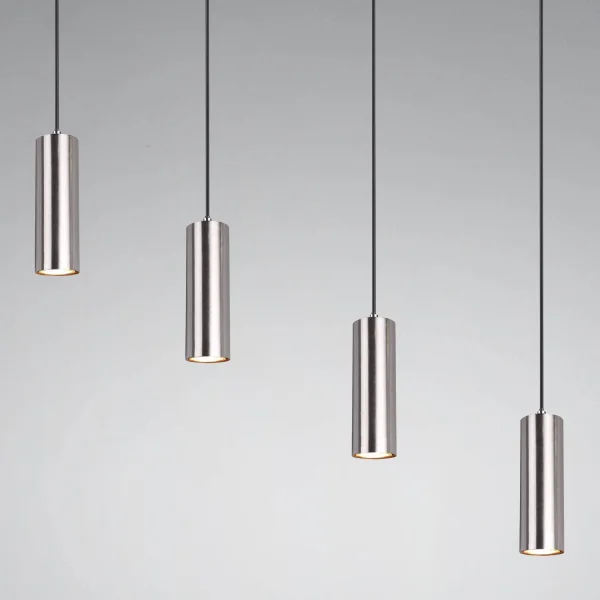 ENXERTO DE LÂMPADA DE TETO 4 LUZES DE NÍQUEL FOSCO