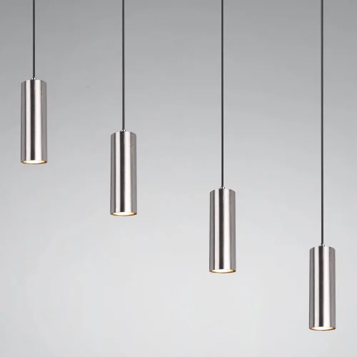 ENXERTO DE LÂMPADA DE TETO 4 LUZES DE NÍQUEL FOSCO