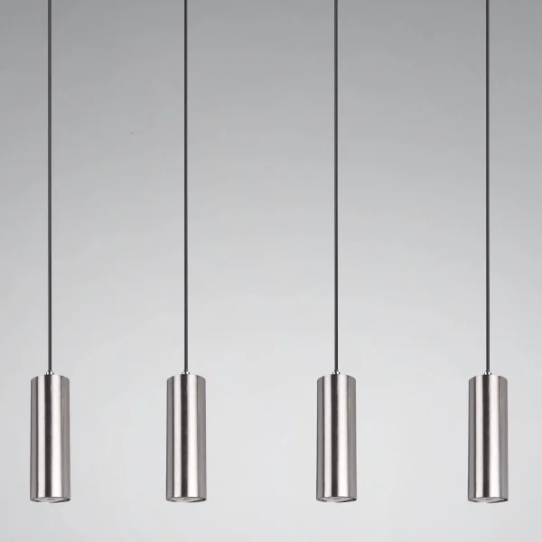 ENXERTO DE LÂMPADA DE TETO 4 LUZES DE NÍQUEL FOSCO