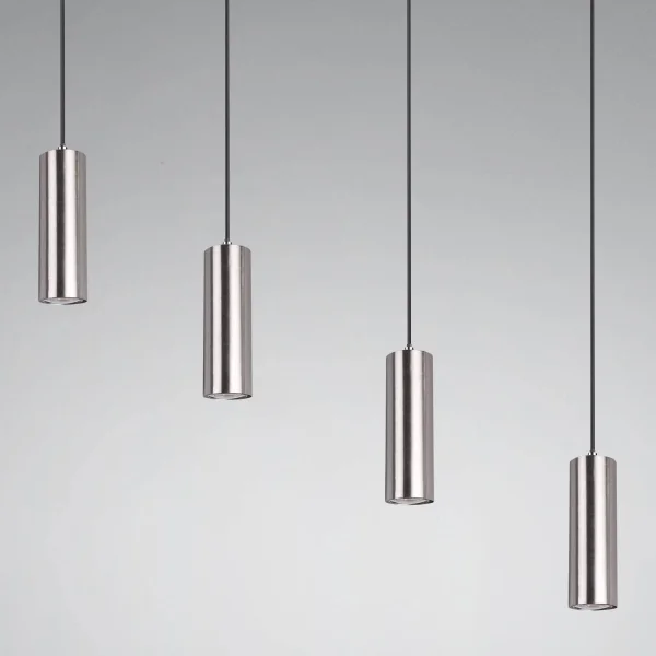 ENXERTO DE LÂMPADA DE TETO 4 LUZES DE NÍQUEL FOSCO