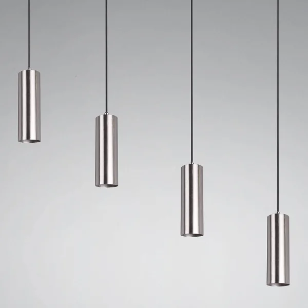 ENXERTO DE LÂMPADA DE TETO 4 LUZES DE NÍQUEL FOSCO