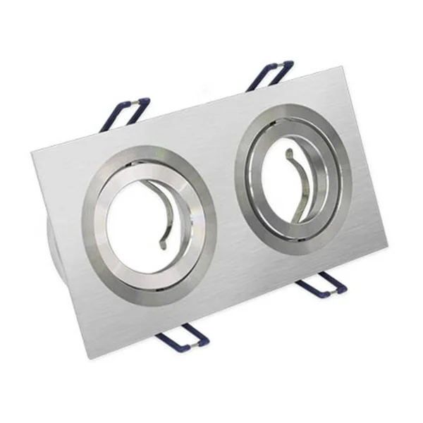 O.B. 2 LUZES QUADRADAS DE ALUMÍNIO AXEL