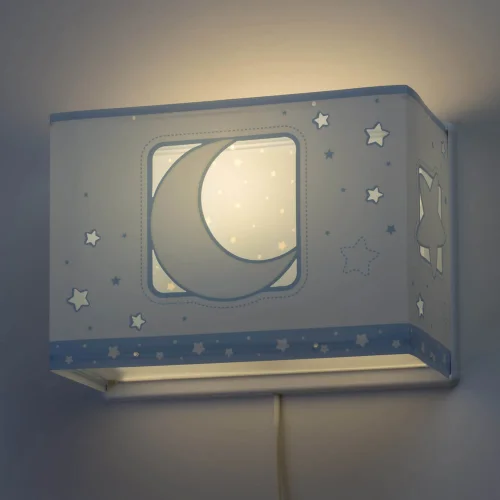 LÂMPADA DE PAREDE LUA AZUL