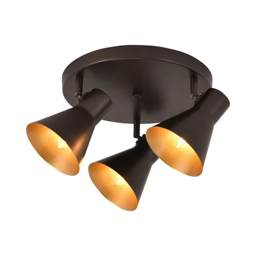 TETO DECORATIVO 3 LUZES CLARENCE MARROM