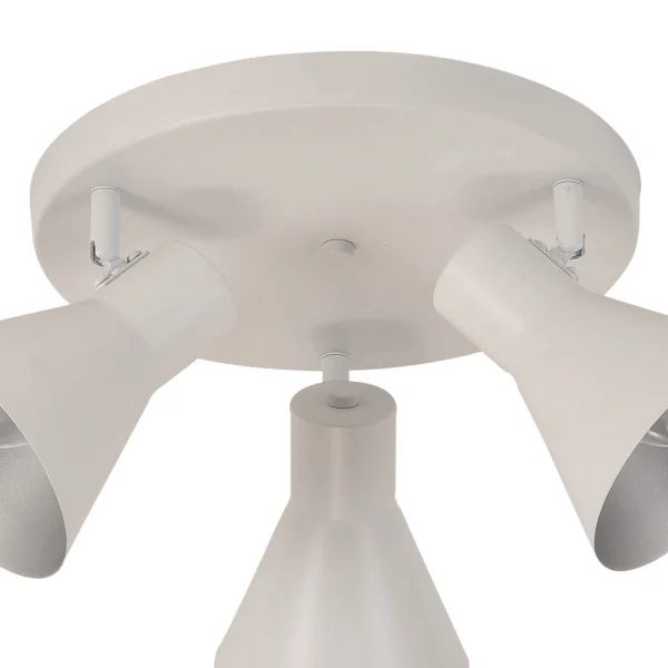 TETO DECORATIVO 3 LUZES CLARENCE BRANCO