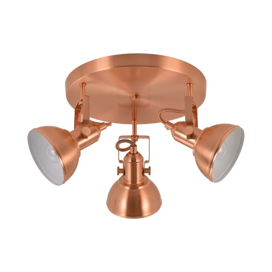 TETO DECORATIVO 3 LUZES MURRAY COBRE 2