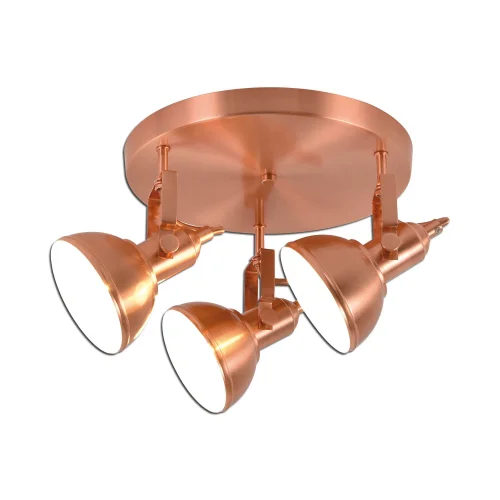 TETO DECORATIVO 3 LUZES MURRAY COBRE