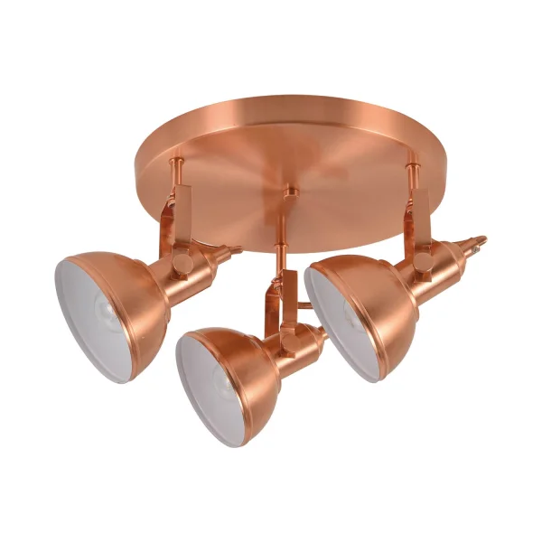TETO DECORATIVO 3 LUZES MURRAY COBRE