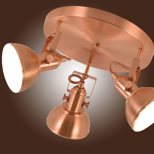 TETO DECORATIVO 3 LUZES MURRAY COBRE