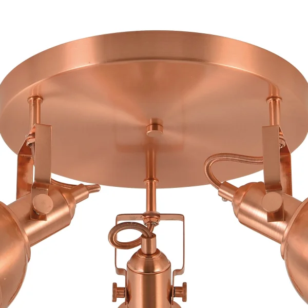 TETO DECORATIVO 3 LUZES MURRAY COBRE