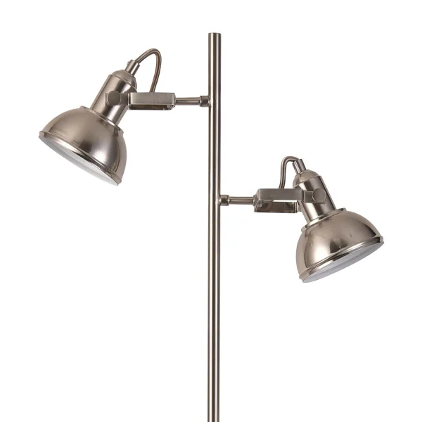 LÂMPADA DE PISO DECORATIVO 2 LUZES DE NÍQUEL MURRAY