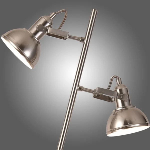 LÂMPADA DE PISO DECORATIVO 2 LUZES DE NÍQUEL MURRAY