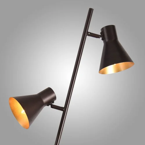 LÂMPADA DE PISO DECORATIVO 2 LUZES DE CLARENCE MARROM