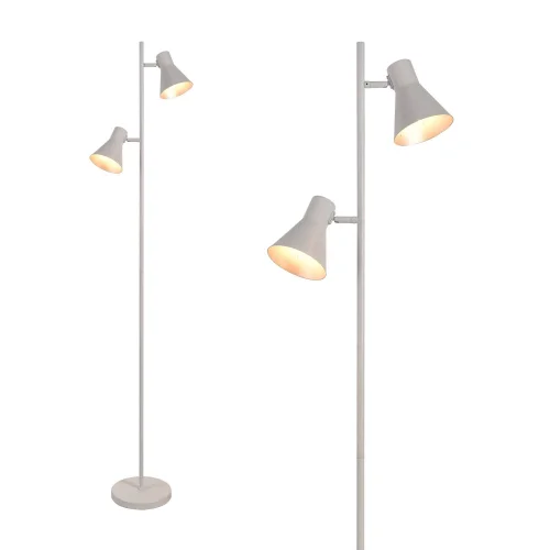 LÂMPADA DE PISO DECORATIVO 2 LUZES BRANCAS CLARENCE