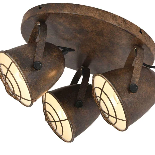 TETO DECORATIVO 3 LUZES MARROM FERRUGEM STUTTGART