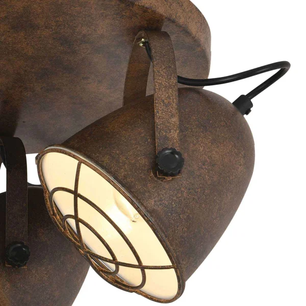 TETO DECORATIVO 3 LUZES MARROM FERRUGEM STUTTGART