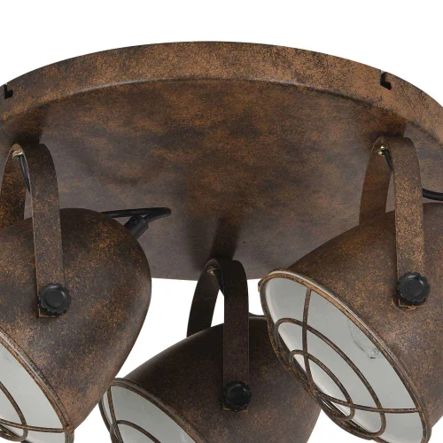 TETO DECORATIVO 3 LUZES MARROM FERRUGEM STUTTGART