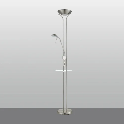 CANDEEIRO DE PÉ LED AYMERICK 19W+5W 3000K USB NÍQUEL CANDEEIRO DE PÉ LED AYMERICK 19W+5W 3000K USB NÍQUEL