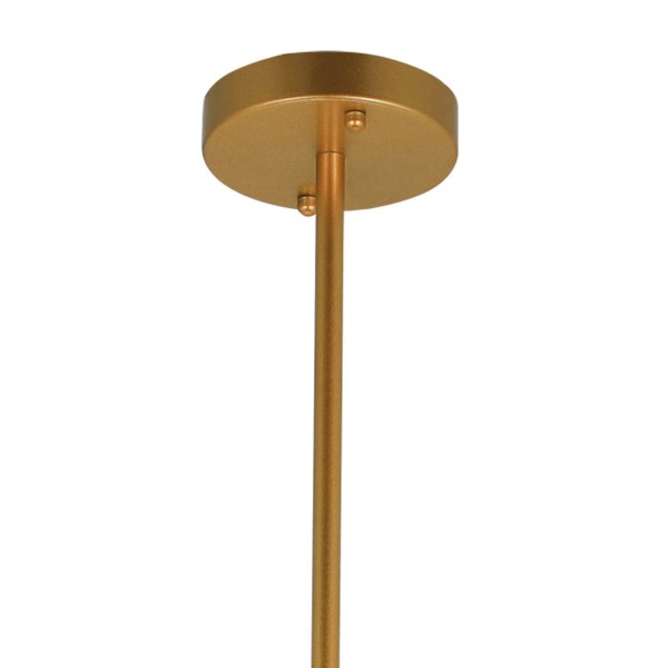 LÂMPADA DO TETO AUREL 9 LUZES DE OURO