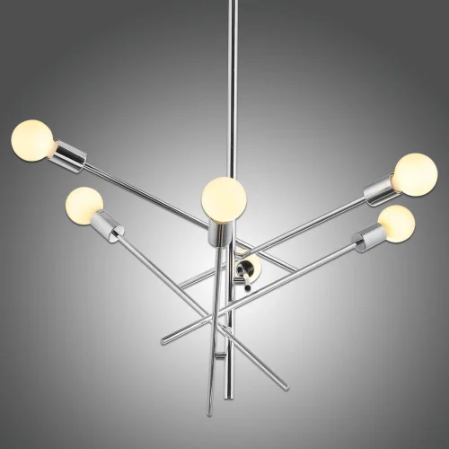 LÂMPADA DE TETO RIGEL 6 LUZES CROMADAS