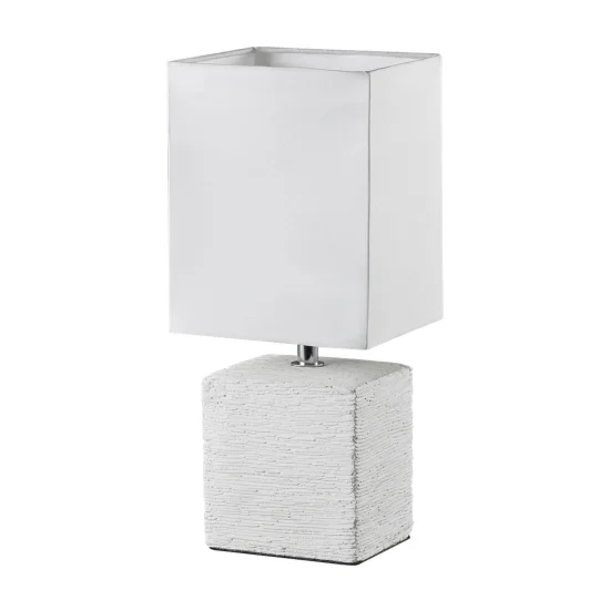 HOWARD LÂMPADA DE MESA ENVELHECIDA CERÂMICA BRANCA