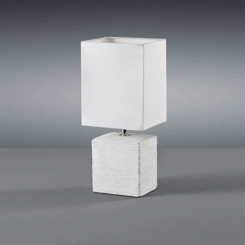 HOWARD LÂMPADA DE MESA ENVELHECIDA CERÂMICA BRANCA