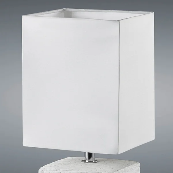 HOWARD LÂMPADA DE MESA ENVELHECIDA CERÂMICA BRANCA