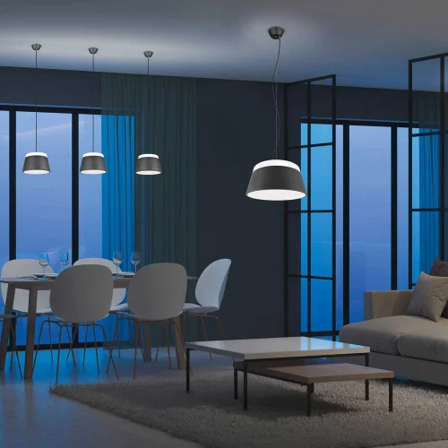 DUQUESA LÂMPADA DE TETO DE METAL PRETO 45CM