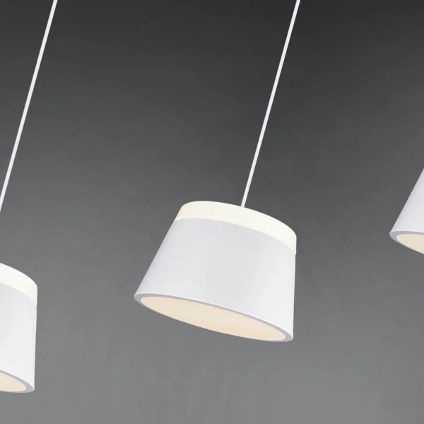 LÂMPADA DE TETO DUQUESA 3 LUZES METÁLICAS BRANCAS