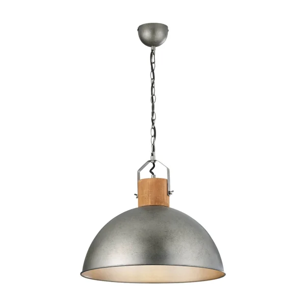 LÂMPADA DE TETO JANO METAL NÍQUEL ANTIGO