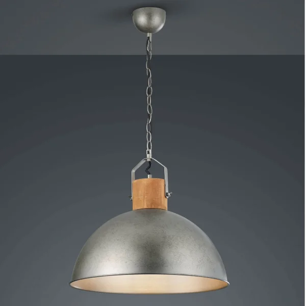 LÂMPADA DE TETO JANO METAL NÍQUEL ANTIGO