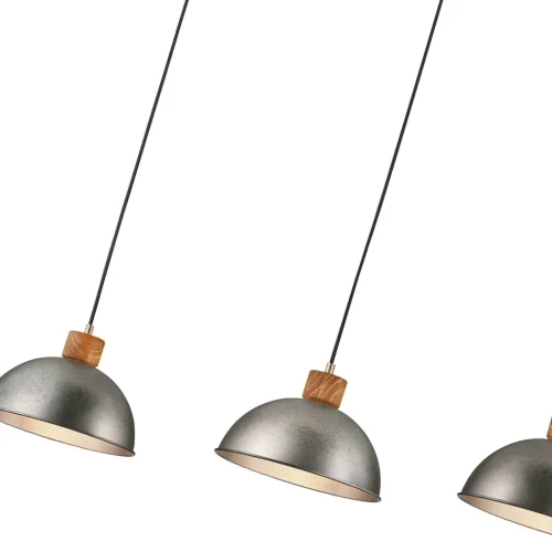 LÂMPADA DE TETO 3 LUZES JANO METAL ANTIGO NÍQUEL