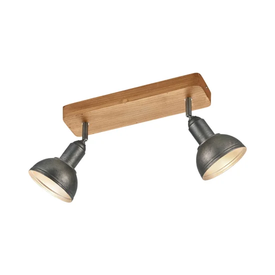 HOLOFOTES 2 LUZES JANO METAL NÍQUEL ANTIGO