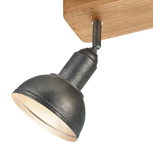 HOLOFOTES 2 LUZES JANO METAL NÍQUEL ANTIGO