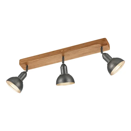 HOLOFOTES 3 LUZES JANO METAL NÍQUEL ANTIGO