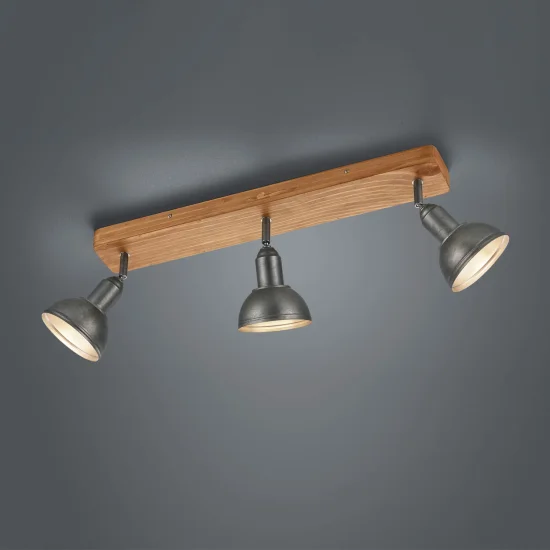 HOLOFOTES 3 LUZES JANO METAL NÍQUEL ANTIGO 2