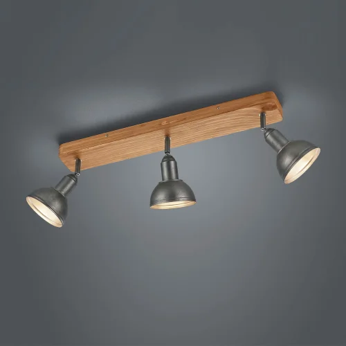 HOLOFOTES 3 LUZES JANO METAL NÍQUEL ANTIGO