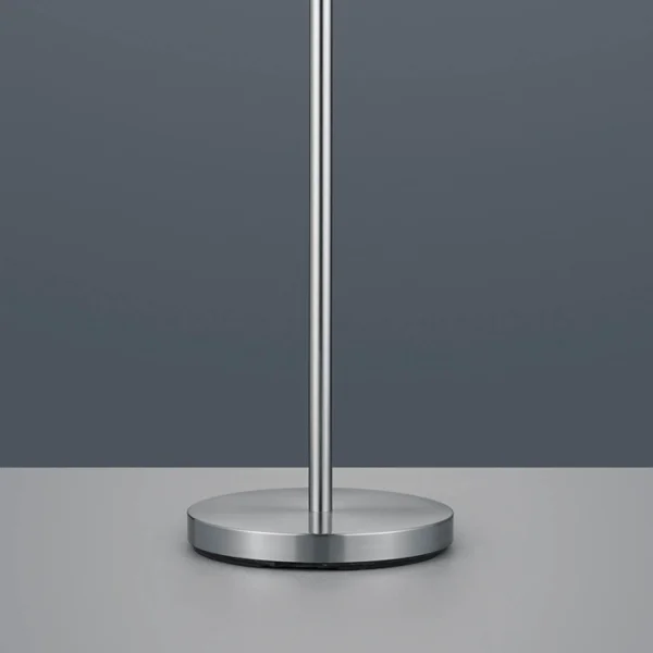 VASSOURA DE LÂMPADA DE PISO C/FLEXO TELA BRANCA DE METAL