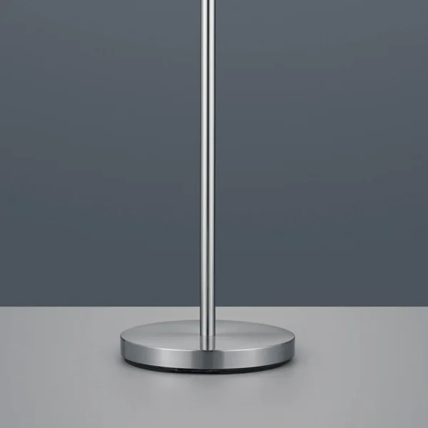 VASSOURA DE LÂMPADA DE PISO C/FLEXO TELA CINZA METAL