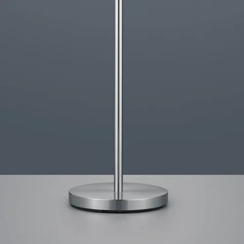 VASSOURA DE LÂMPADA DE PISO C/FLEXO TELA CINZA METAL