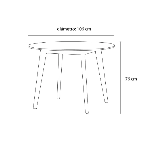 MESA LEKA BRANCA/NATURAL