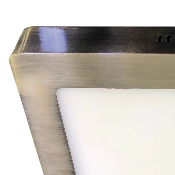 SUPERFÍCIE QUADRADA DE LUZ BAIXA LED 12W 4000K COURO