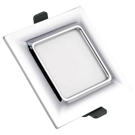 MINIDOWNLIGHT LED QUADRADO 5W CROMO 2