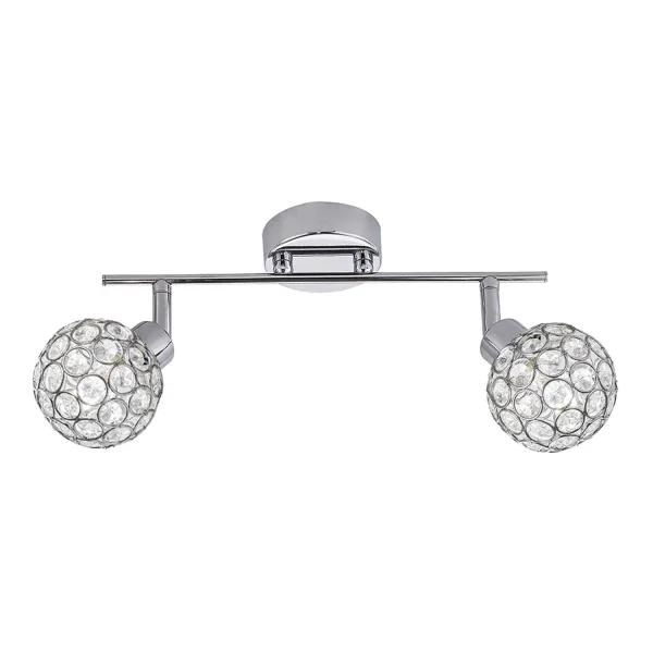 FOCO 2 LUZES ÁTOMO G9 CROMO