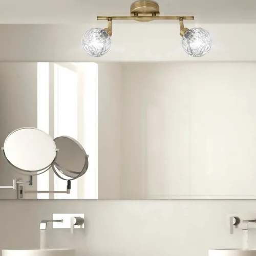 DESTAQUE DE COURO QUINN 2-LIGHT