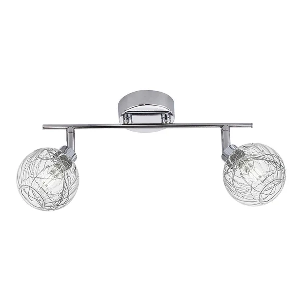 HOLOFOTES DE QUINN CROMADO DE 2 LUZ HOLOFOTES DE QUINN CROMADO DE 2 LUZ