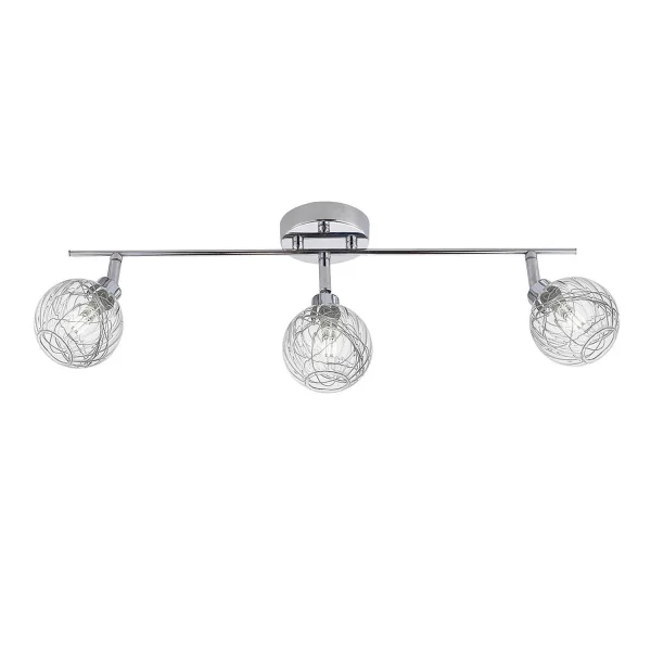 TIRA DE QUINN CROMADA DE 3 LUZ