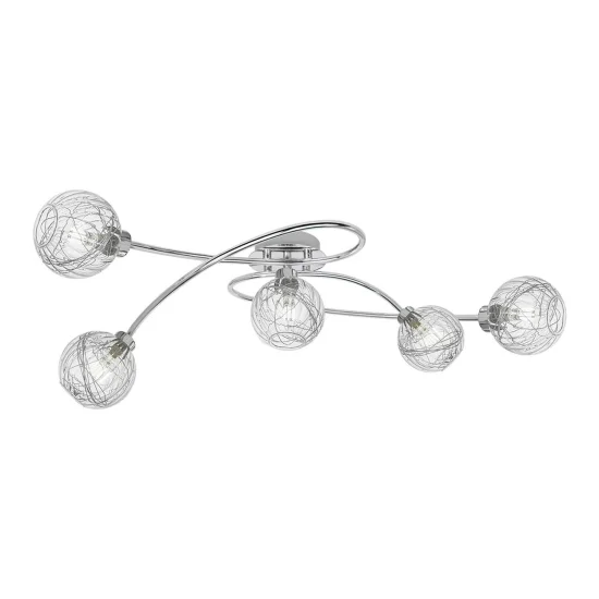 TETO TETO 5 LUZES DE QUINN CROMADAS 2