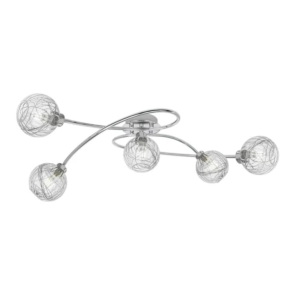 TETO TETO 5 LUZES DE QUINN CROMADAS