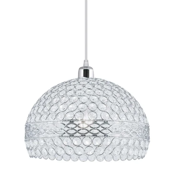 PINGENTE 1 TUDOR LEVE CROMO E VIDRO